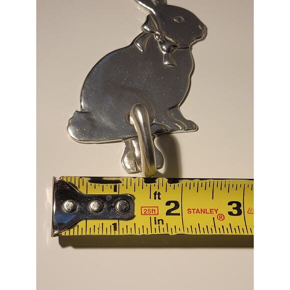 Vintage Seagull Pewter Rabbit Hook 4" x 2.25" Bright Finish Home Wall Decor - Picture 5 of 7
